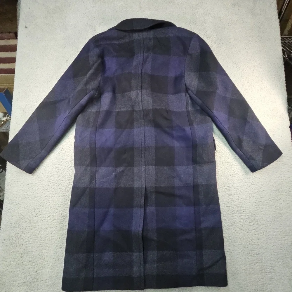 Madewell Coat Womens 10 The Gianna Plaid Insuluxe Overcoat Trench Wool Cashmere